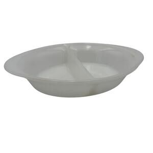 Vintage Pyrex Milk Glass Divided Dish - 1.5 Quart
